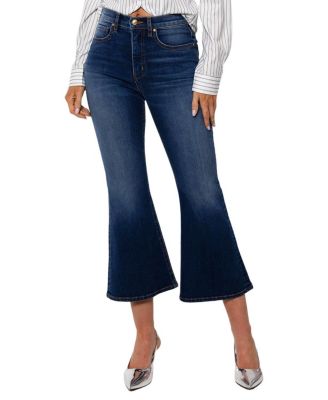 Mid Rise Chloe Capri in a Medium Blue