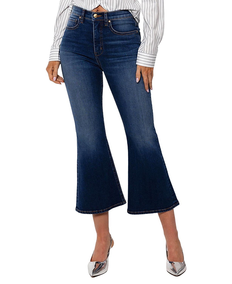 Rudes Denim Mid Rise Chloe Capri in a Medium Blue