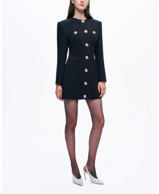 Padded Shoulder Mini Dress