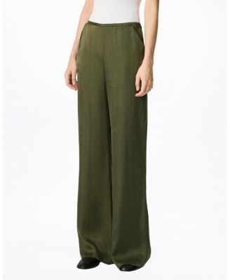  Floral Fluid Tailored Wide-Leg Pants