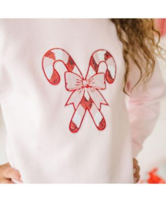  Unisex Candy Cane Patch Christmas Sweatshirt