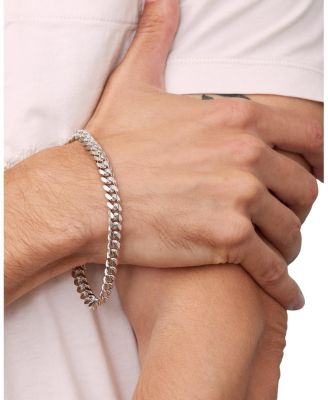 Sterling Silver In Command Cuban Statement Bracelet