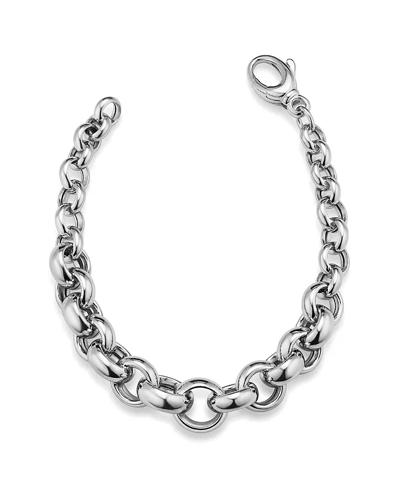 Oradina Sterling Silver Roll With It Rolo Bracelet