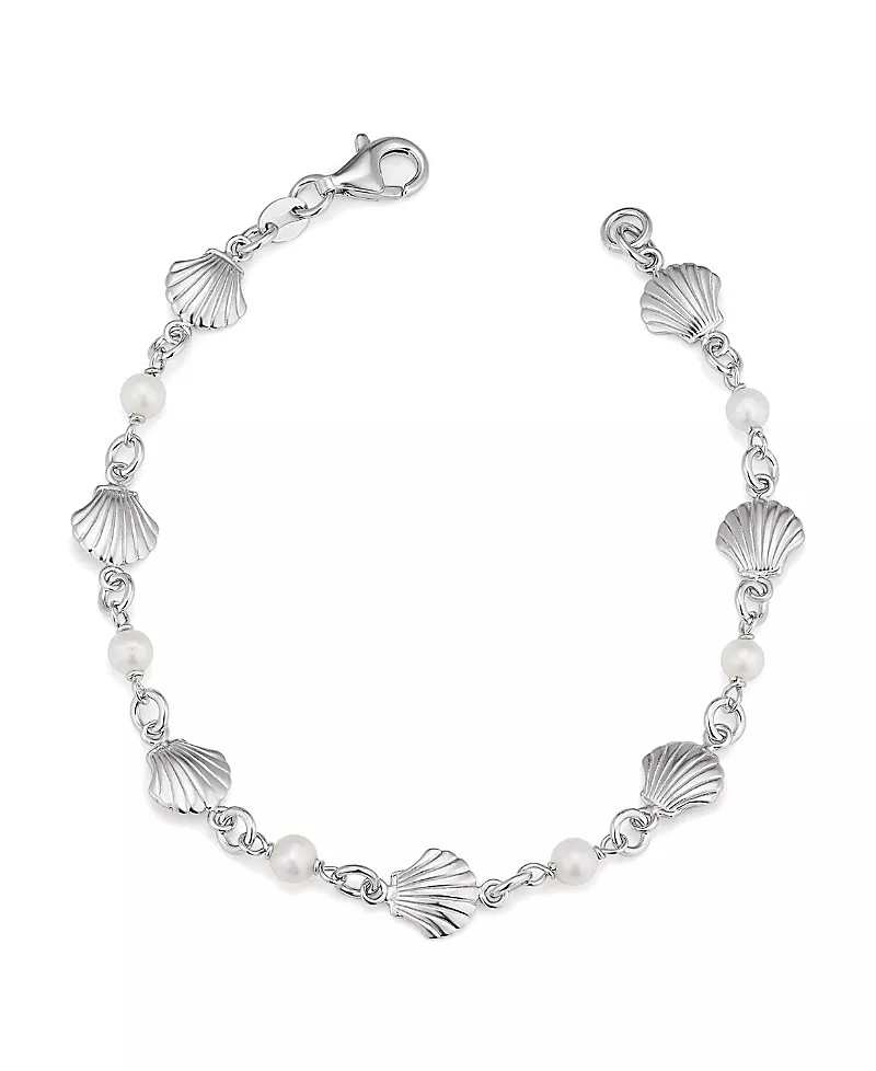 Oradina Sterling Silver Ocean Treasures Station Bracelet