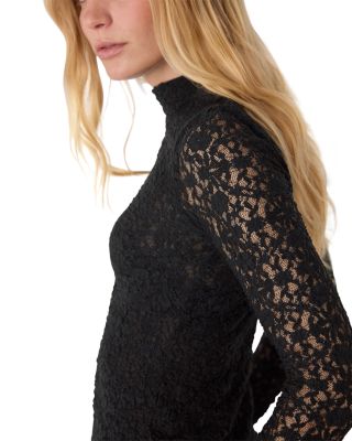 Lace Detail High Neck Top