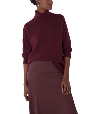 Cashmere Seam Roll Neck Knit Sweater
