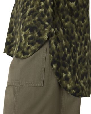 Animal Print Collared Shirt