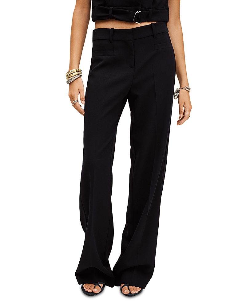 Ba&sh Ba & Sh Nistachio Straight Pants In Black