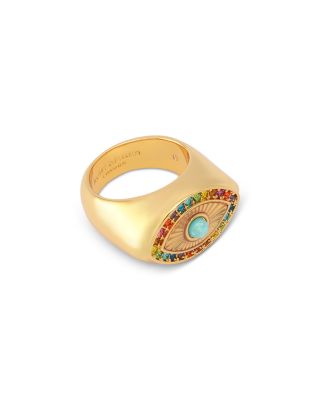 Signature Rainbow Evil Eye Cocktail Ring