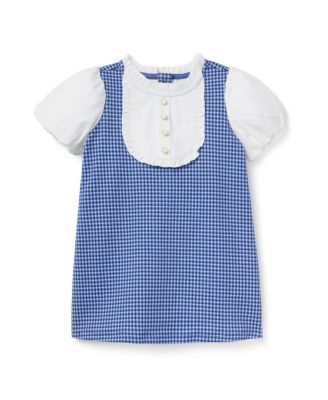  Girls' Houndstooth Puff Sleeve Dress - Baby, Little Kid, Big Kid