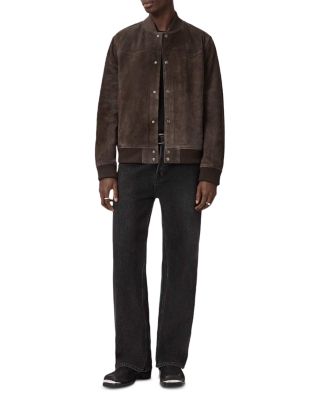 Stafford Relaxed Fit Suede Bomber Jacket