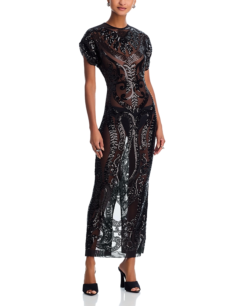 Norma Kamali Cap Sleeve Long Dress