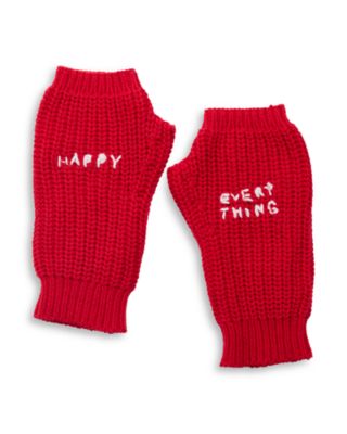 Happy Everything Embroidered Mittens