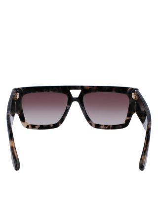 Plaque Square Sunglasses, 55mm