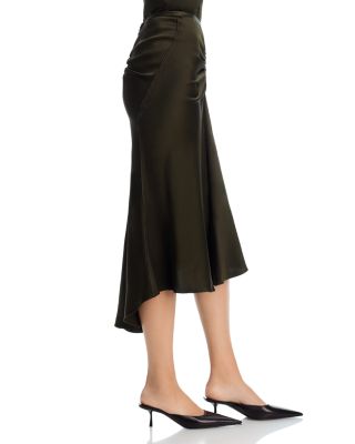 Gathered Waist Midi Skirt