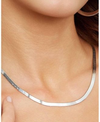  Sterling Silver Mirage Herringbone Choker, 16"