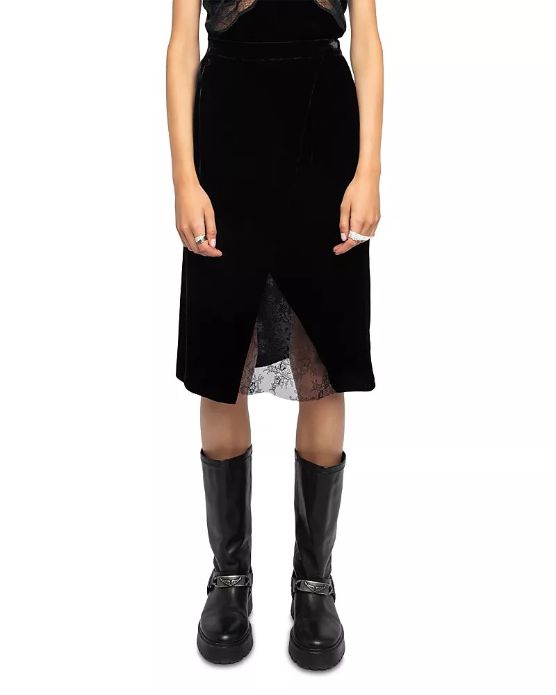 Zadig & Voltaire Julen Velvet Skirt