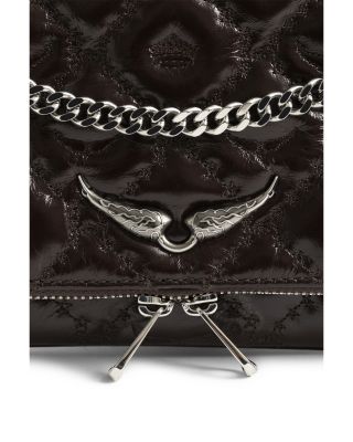 Rock II Vintage Effect Leather Monogram Clutch