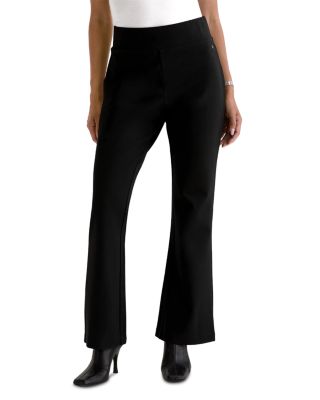 Salma Pull On Flare Leg Jeans in Super Black