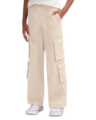 Girls' High Rise Woven Cargo Wide Leg Pants - Little Kid, Big Kid