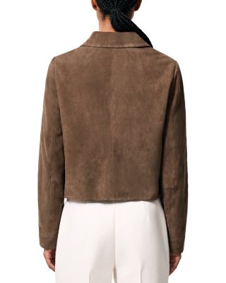 Drew Cropped Suede Jacket