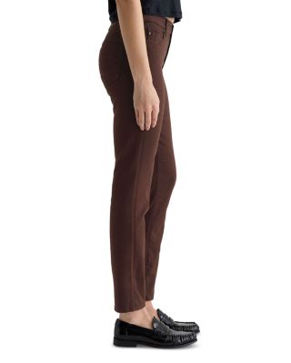 Mari Mid Rise Slim Straight Jeans in Coffee Bean