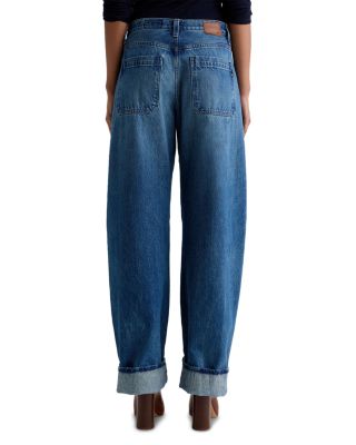 Mercer High Rise Cuffed Barrel Jeans in Nouveau