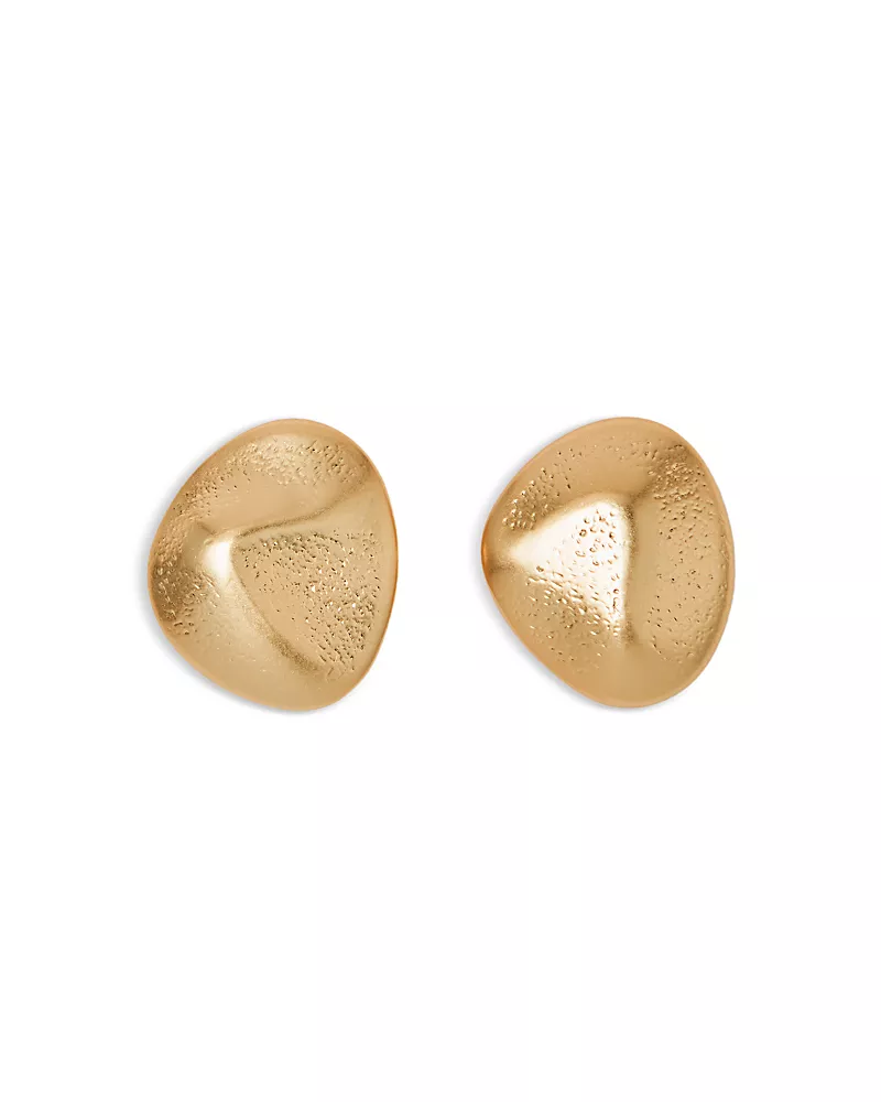 Reiss Pernilla Sculptural Nugget Stud Earrings