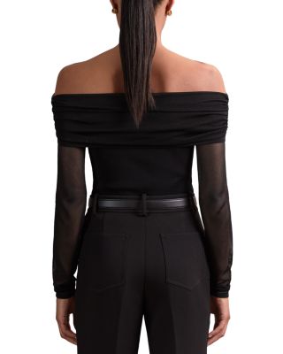 Angie Mesh Bardot Top