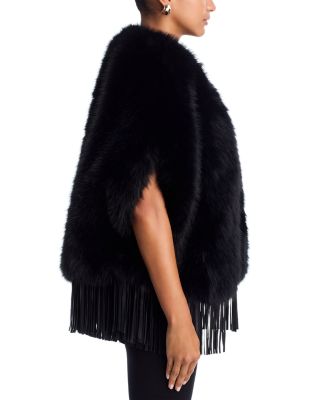 Nathalia Faux Fur Cape