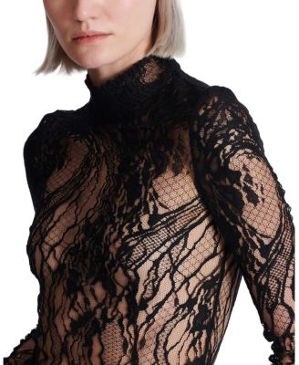 Long-Sleeved Lace Bodysuit