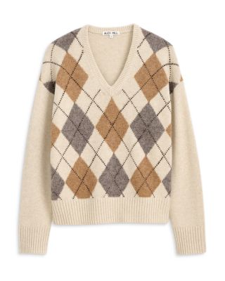 Campbell Argyle V Neck Sweater