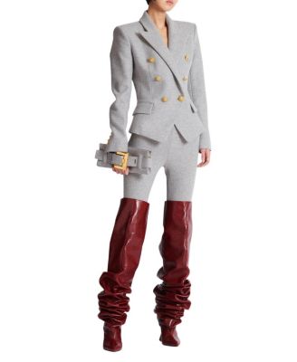  Cotton Knit 6-Button Jacket