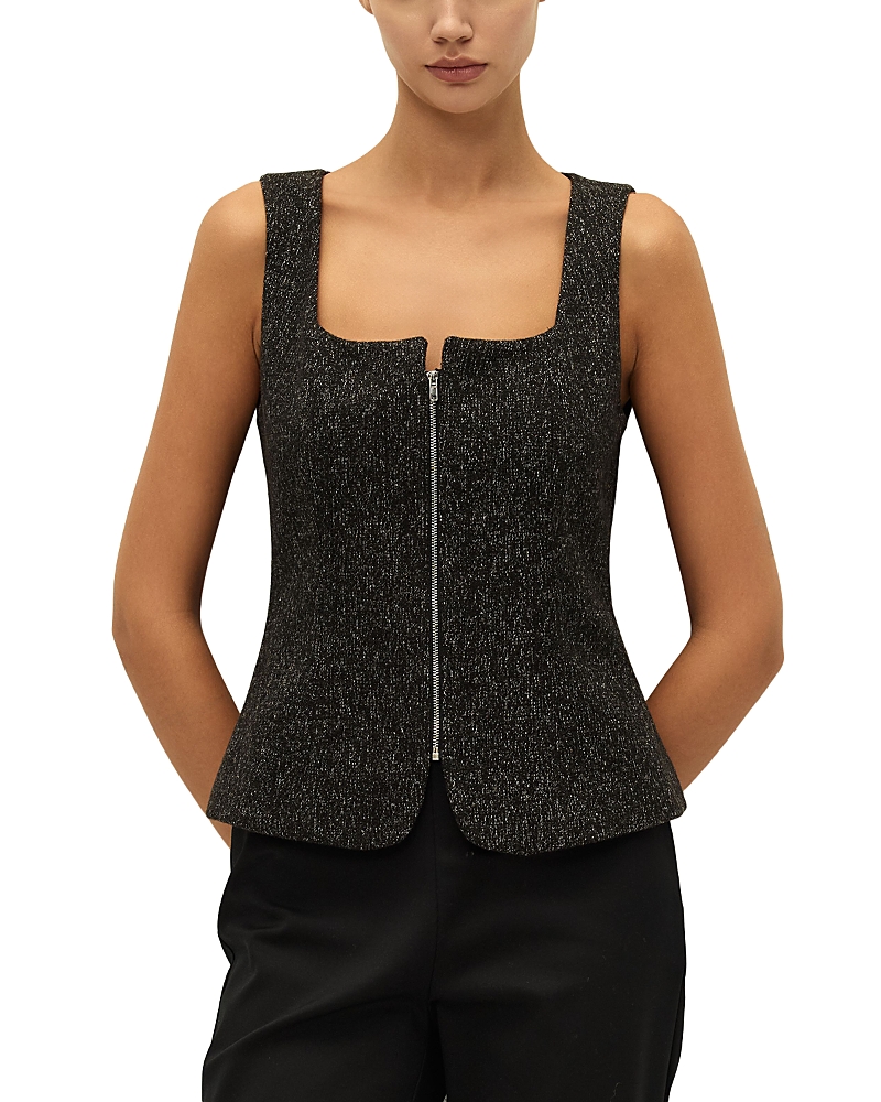 Elodie The Label Ellen Zip Front Top