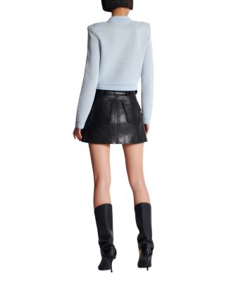  Long Sleeved Textured Knit Cardigan