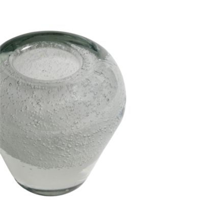 Glass Vase in Stellato White