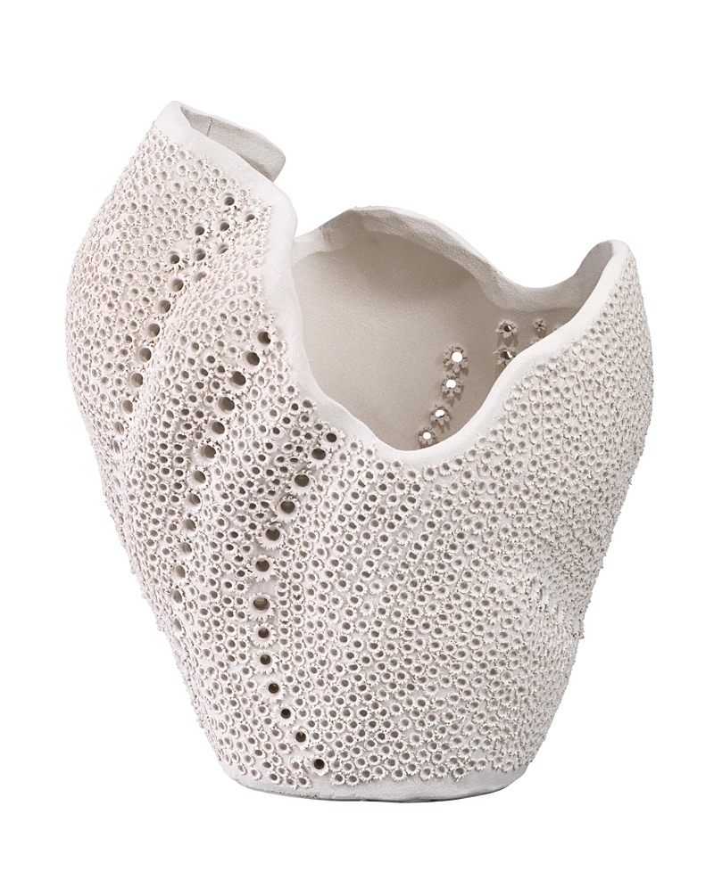 Jamie Young Eclipse Porcelain Decorative Vase In White