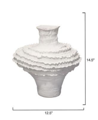 Ruffle Ceramic Decorative Vase