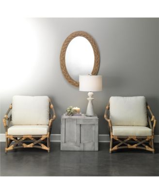 Lark Braided Oval Mirror