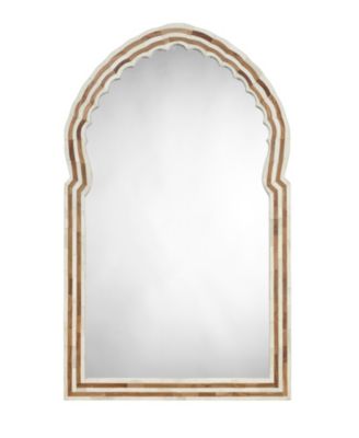 Bardot Medium Bone &amp; Wood Mirror