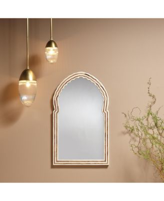 Bardot Medium Bone &amp; Wood Mirror