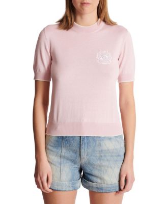  Embleme-Embroidered Knit Top