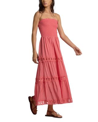 Strapless Swim Cover Up Maxi Dress