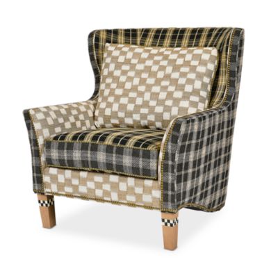 Mad for Plaid Wing Chair