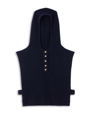 Hooded Wool Sweater Collar