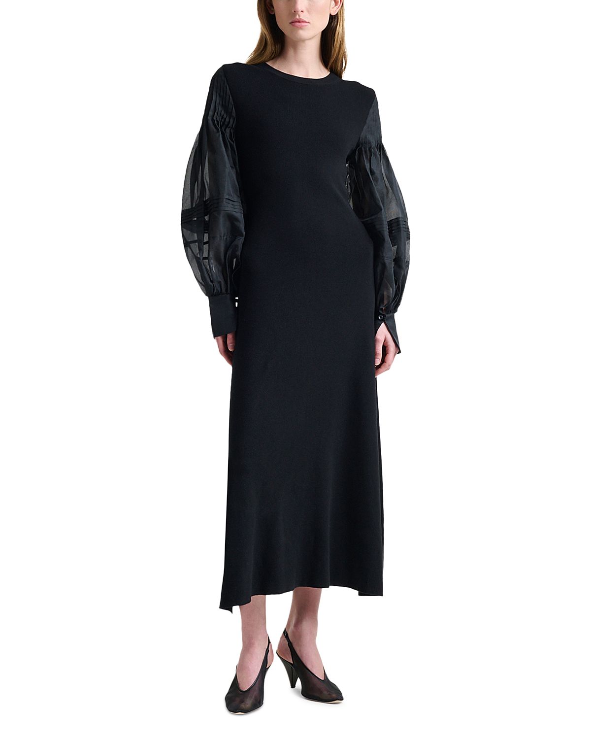 Altuzarra Carino Balloon Sleeve Silk Dress