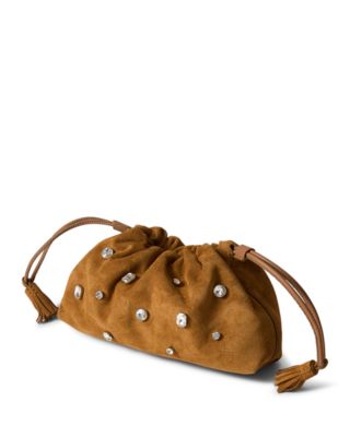 Small Crystal & Suede Bag