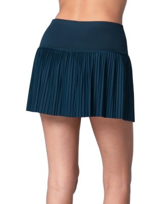 Racer Rib Pleated Skirt