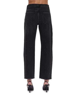 Lexi Mid Rise Embellished Jeans in Silver Screen