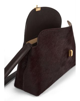 T Lock Calf Hair Convertible Clutch